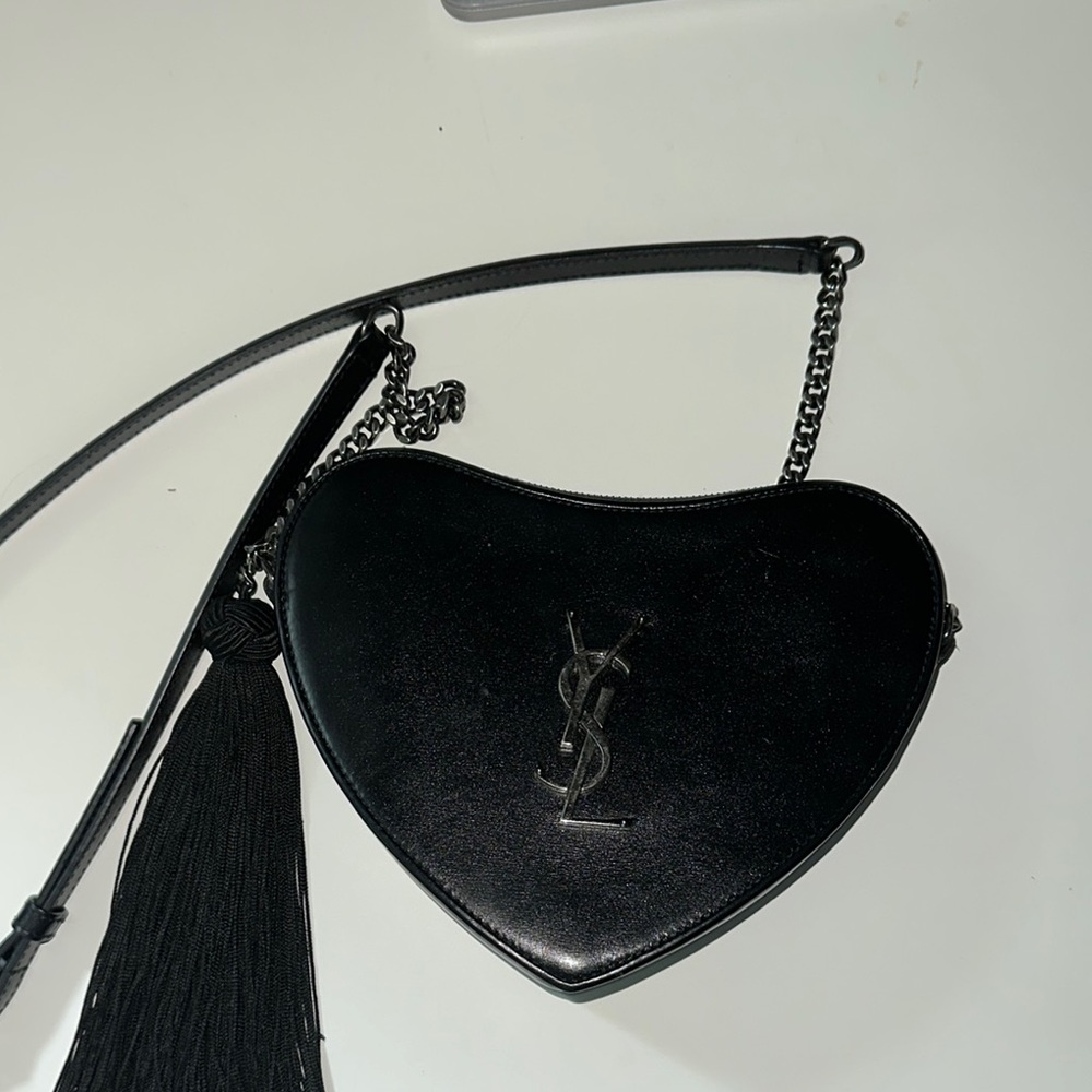 Yves Saint Laurent Black Crossbody Heart Bag